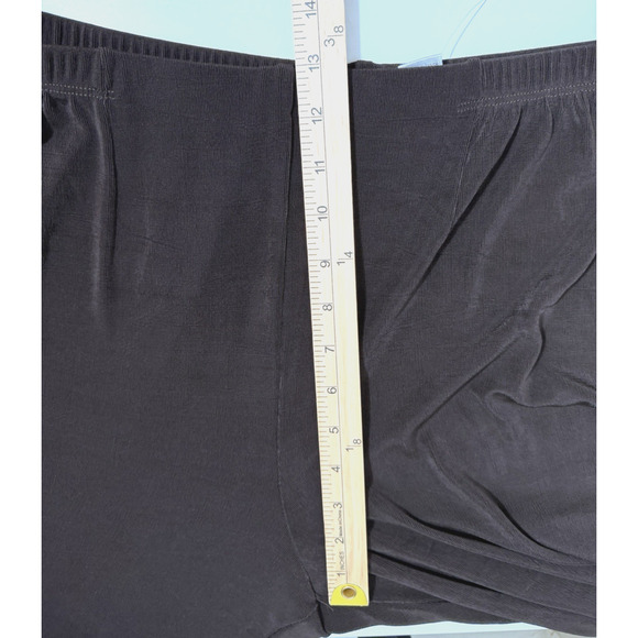 Chicos Travelers No Tummy Slinky Knit Pants Size 2 US 12/14 Chocolate USA New - Picture 4 of 11